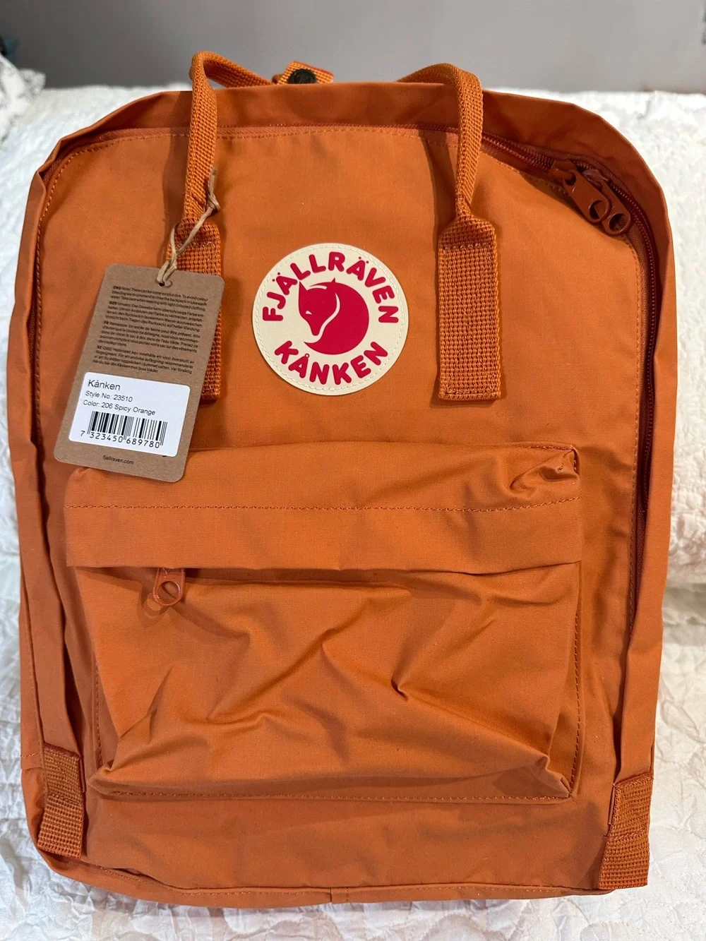 FJALLRAVEN KÅNKEN NWT Unisex Everyday Outdoor Classic Backpack Spicy Orange